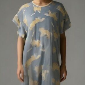 HATLEY sleep shirt night shirt nightgown round neck dog print size medium large
